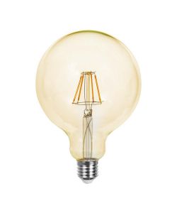 12W G125 Led Filament Bulb-Amber Cover With 2200K E27