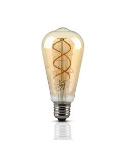 5W St64 Filament Bulb 1800K Amber Glass Dimmable