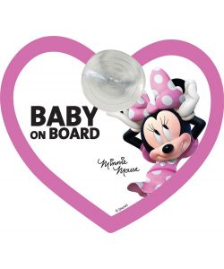 Cartello bimbo a bordo a ventosa con grafiche Disney Minnie Mouse