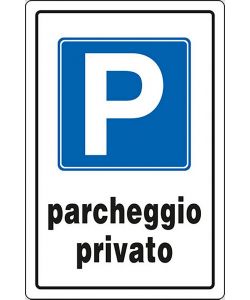 Cartello Parcheggio Privato parking abitazioni uffici 30CMx20CM