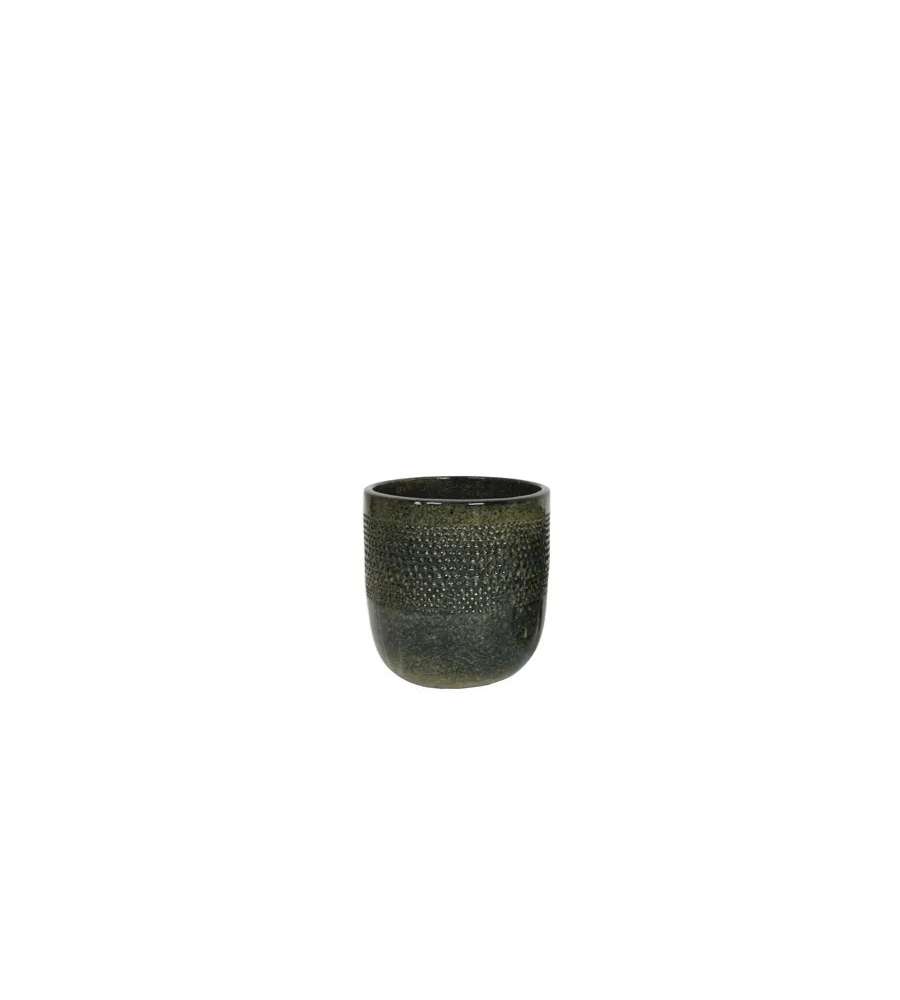 Vaso Collin Terracotta Giara 38x40 cm Nero per Interni ed Esterni
