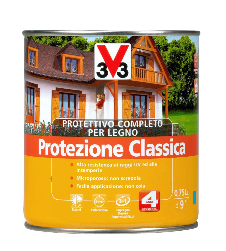 Protettivo Completo Legno Solvente Noce Chiaro 750 ml