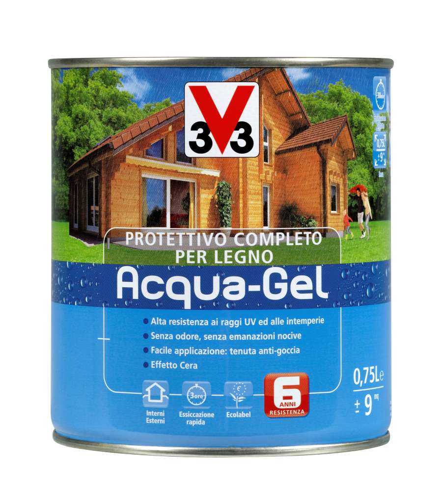 Protettivo Completo Acqua-Gel per Legno Noce Chiaro 750 ml