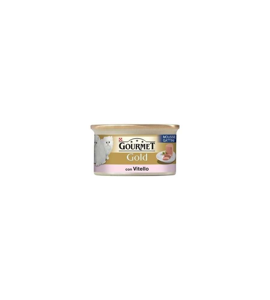 Purina Gourmet Gold Gatto Mousse per gattini con vitello 85 g