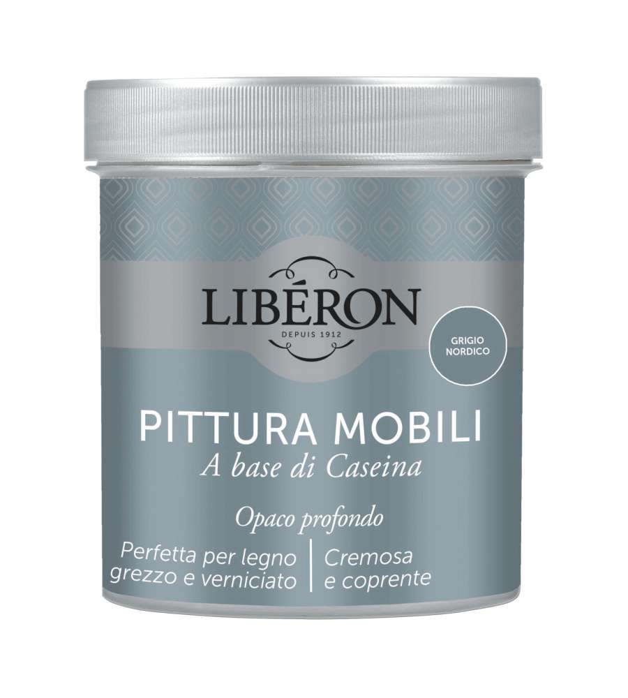 Lib�ron Pittura Mobili a base di Caseina Grigio Nordico 0,5 L Opaco