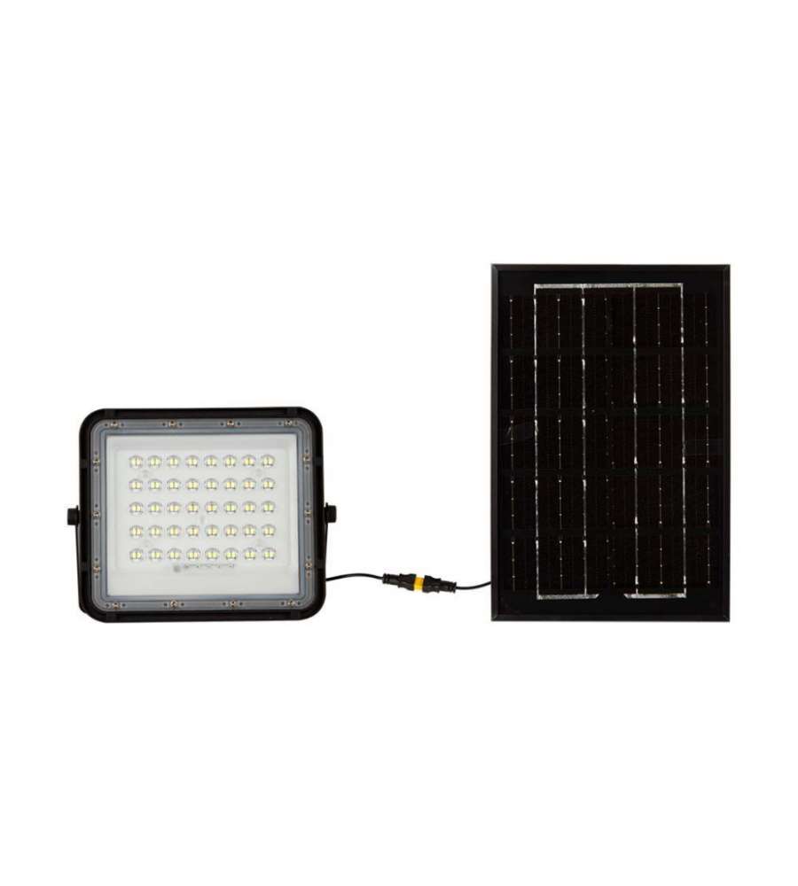 V-TAC Faro LED con Telecomando e Pannello Solare 6W 6400K IP65 Nero