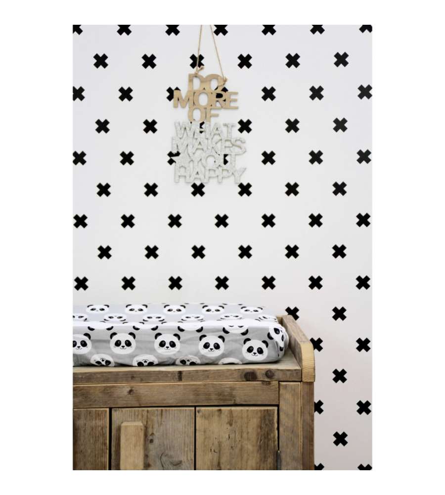 Fabulous World Carta da Parati Cross Bianco e Nero 67104-6