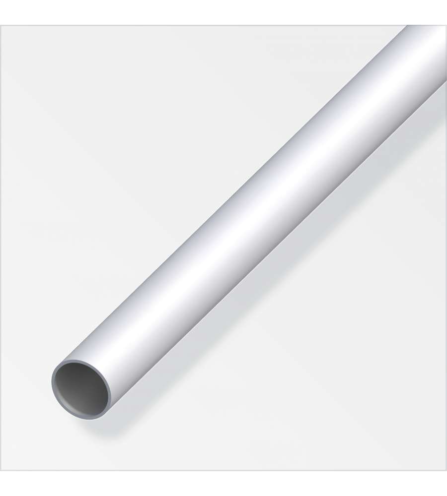Tubo Tondo 20X1 Alluminio Argento 1Metro
