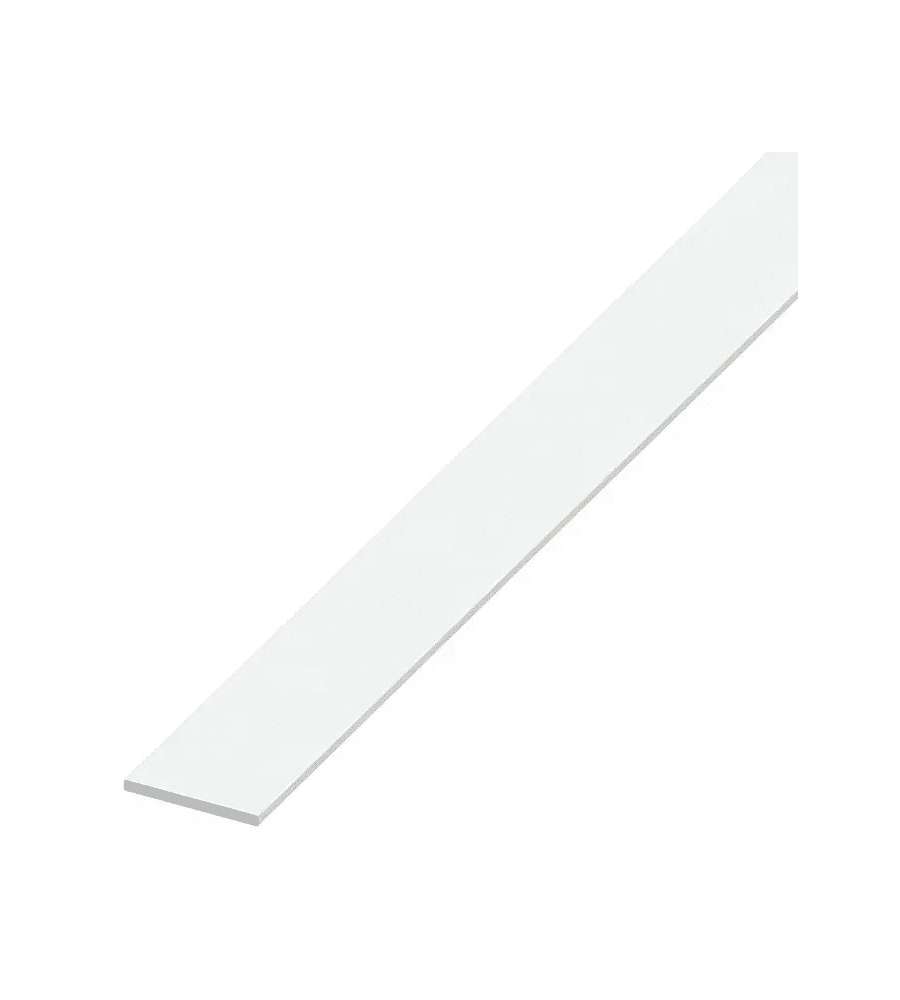BARRA PIATTA PVC BIANCA 20X3MM 1M - Versatile per rivestimenti e coperture