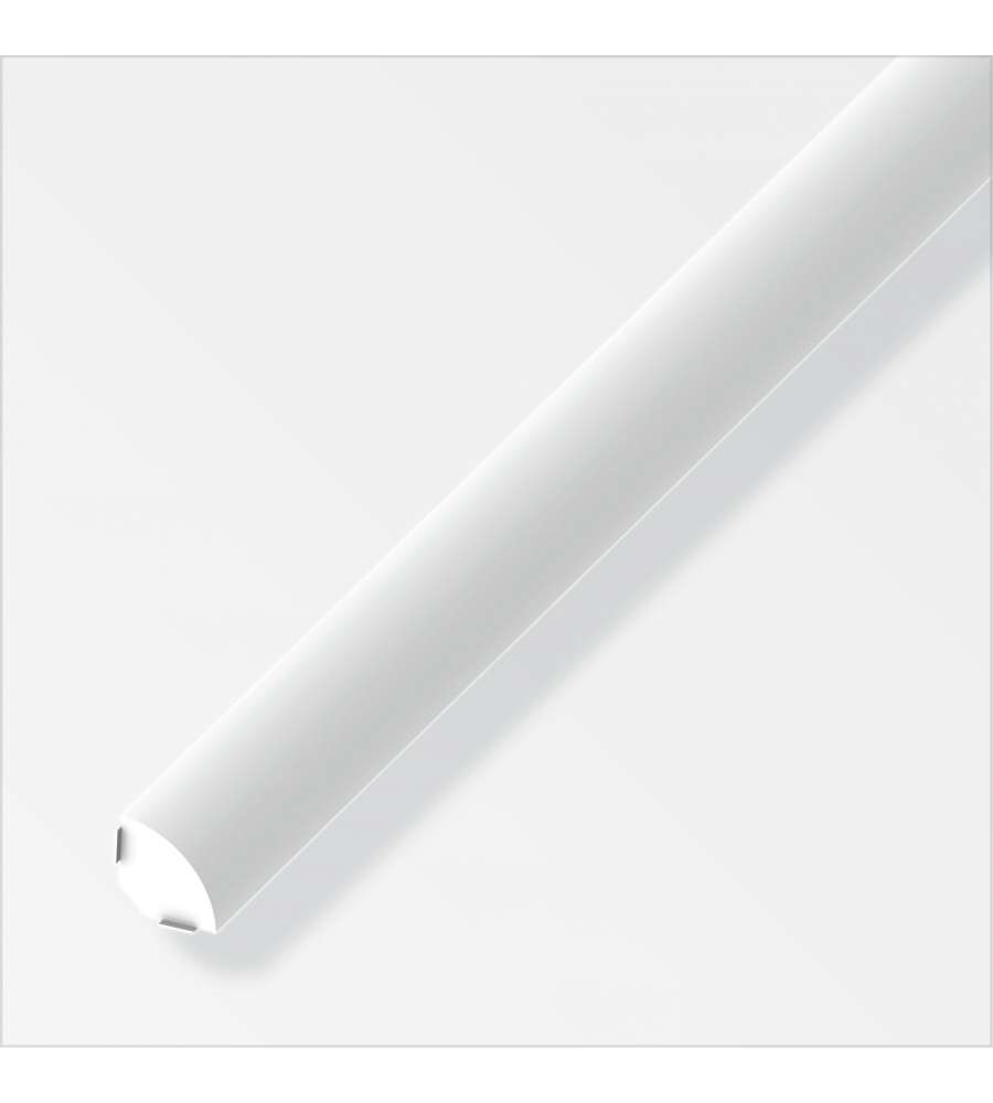 Autoadesivo Profilo Chiusura 14Mm Pvc Bianco 1Metro