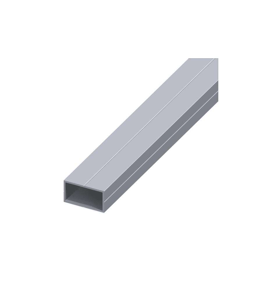 ALFER Tubo rettangolare alluminio naturale 15,5x27,5 mm - 1 m
