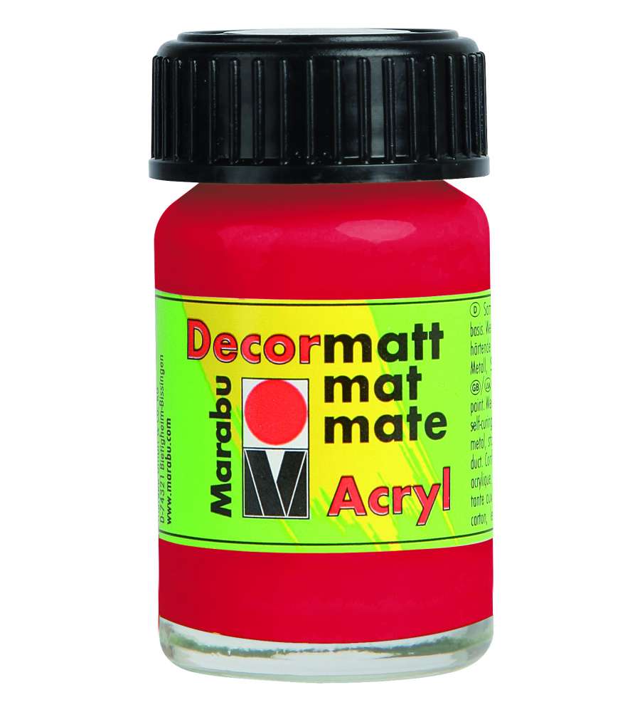Decormatt Acryl Marabu 15 ml Rosso Ciliegia