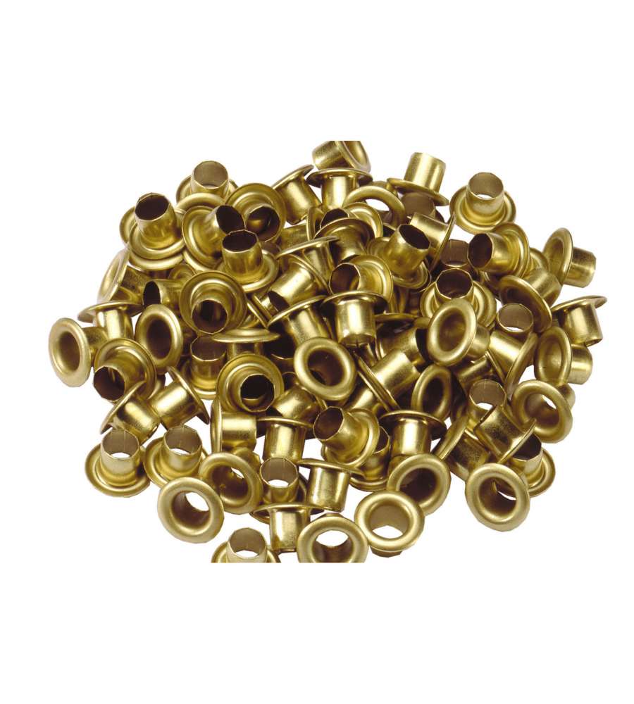 Occhielli ottone 5,0 mm. 100 pz