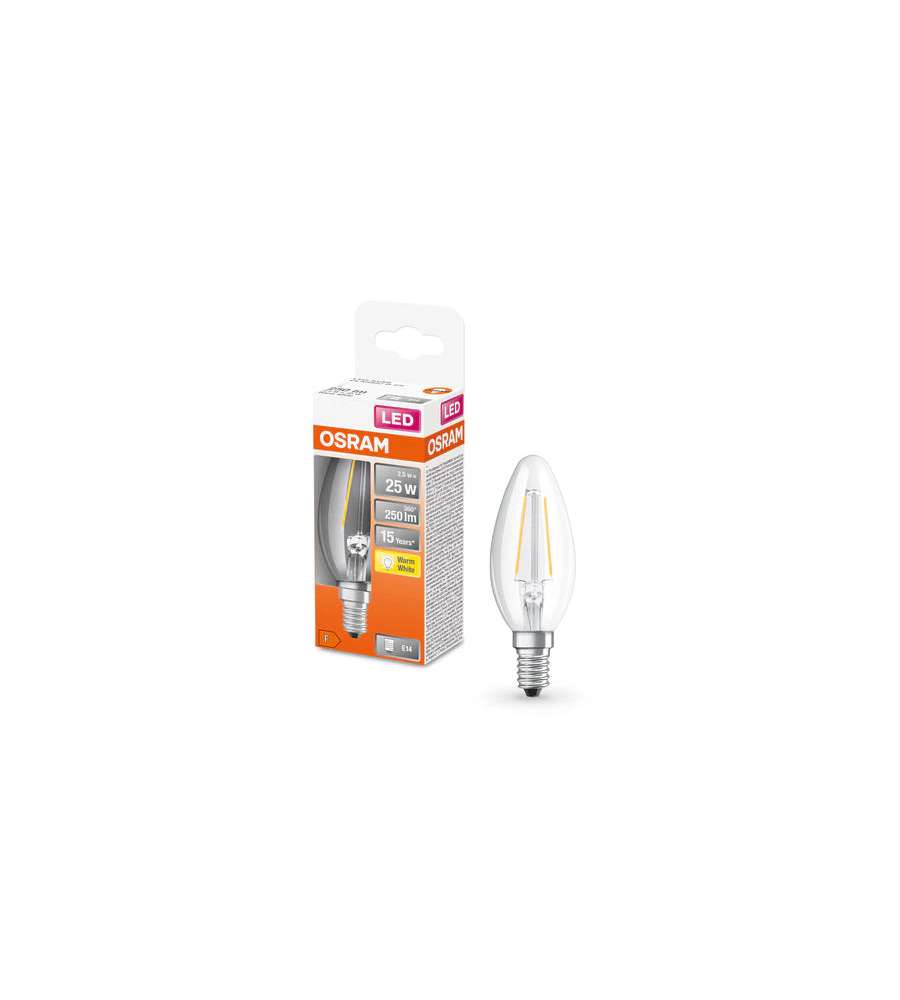 Lampadina LED Osram Star Classic B25 filamento Luce Calda E14
