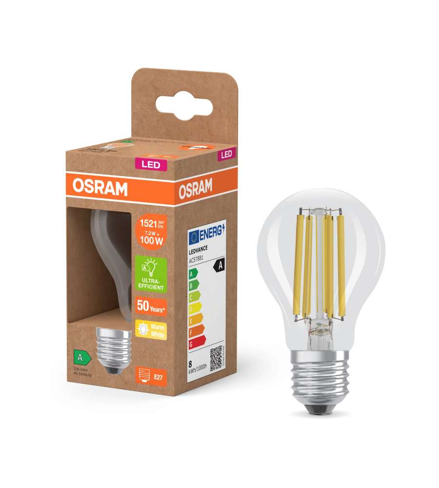 Lampadina LED Osram Superstar Classic A 100, 7,2W, E27, 1521 lm, 2700K