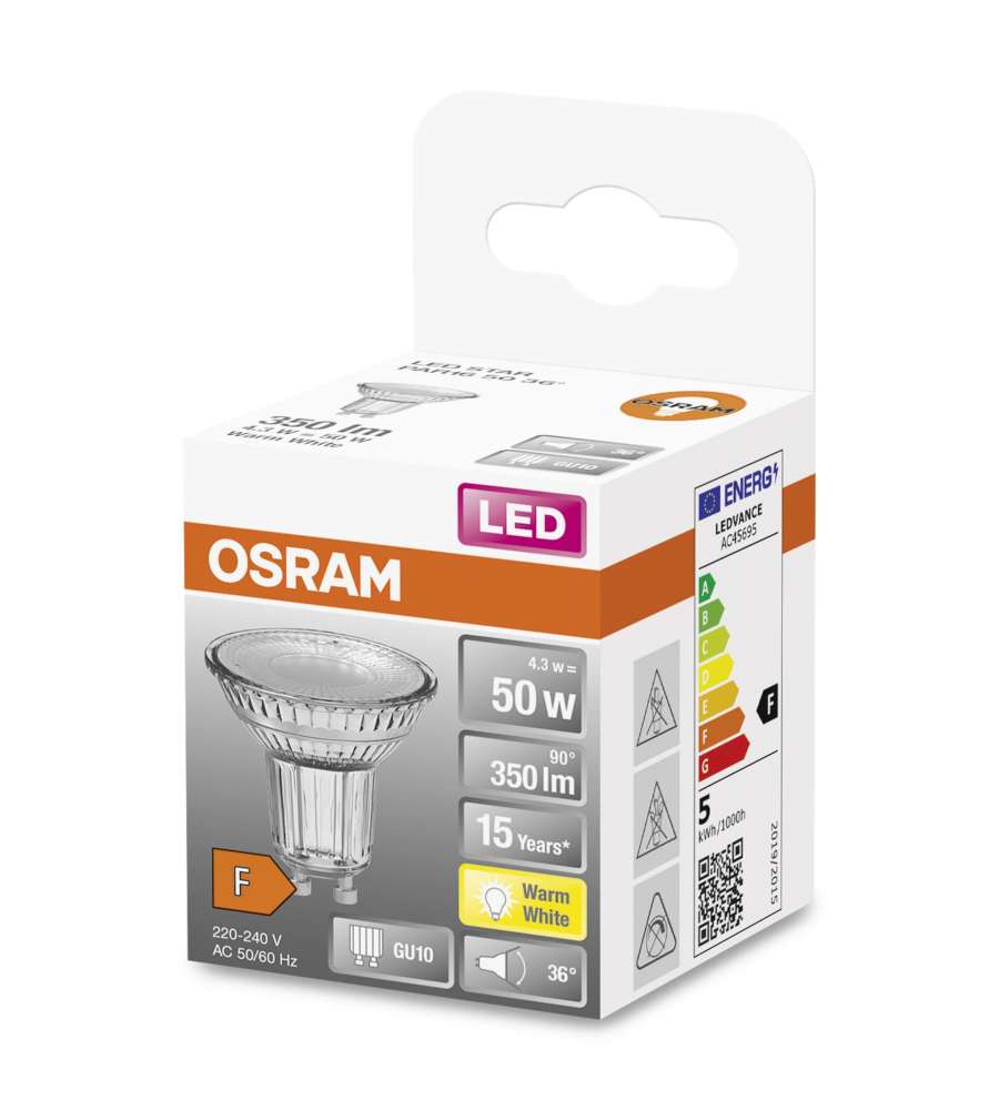 Lampadina LED Osram STAR PAR16 50 36 luce calda GU10