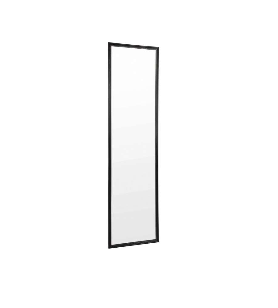 Nadine Specchio da Parete 33,5x125 cm - Cornice Nera con Oro Decorativo