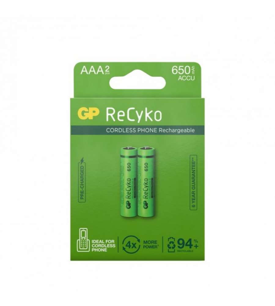 Batteria ReCyko AAA 650 mAh (Blister 2 Pezzi)