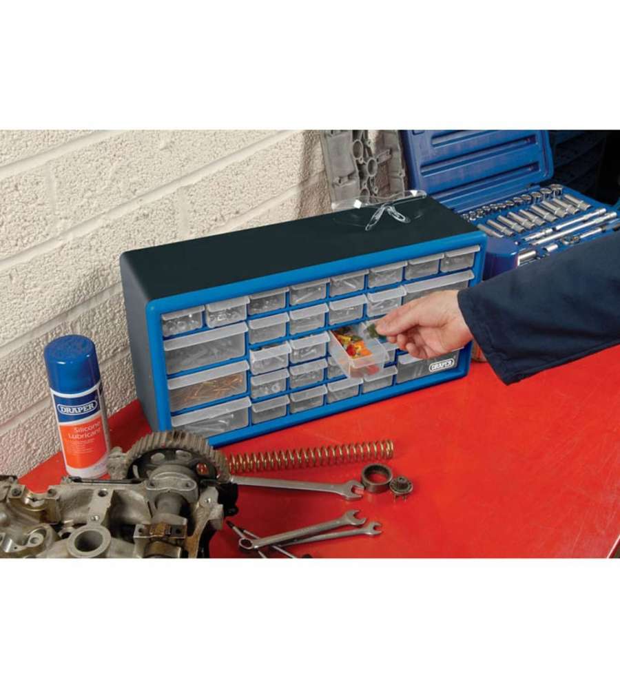 Draper Tools Cassetta degli Attrezzi con 30 Cassetti Blu 12015