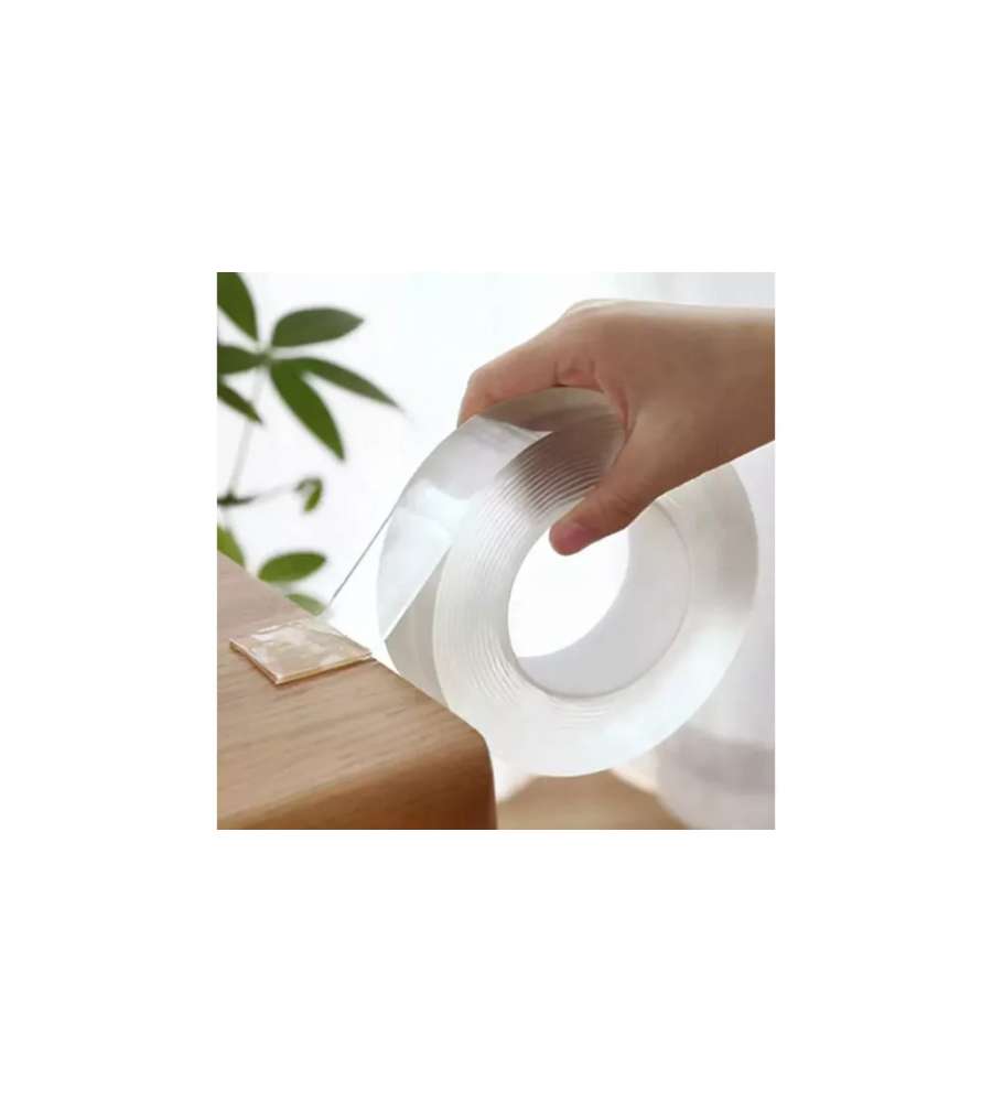 Nastro Biadesivo Trasparente Nano Gel 3m - Removibile e Lavabile