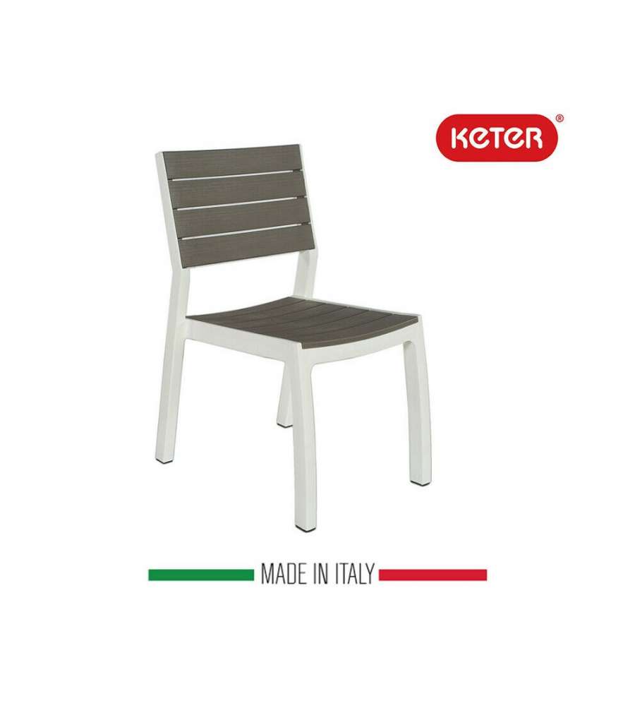 Sedia Poltroncina In Polipropilene Harmony Keter Colore Bianco Cappuccino