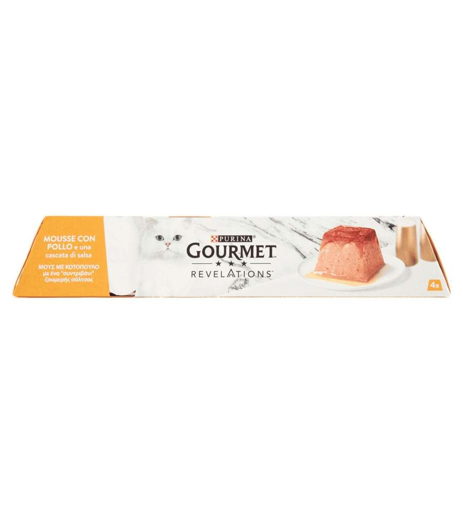 Purina Gourmet Mousse Gatto Pollo con Salsa - Multipack 4x57g