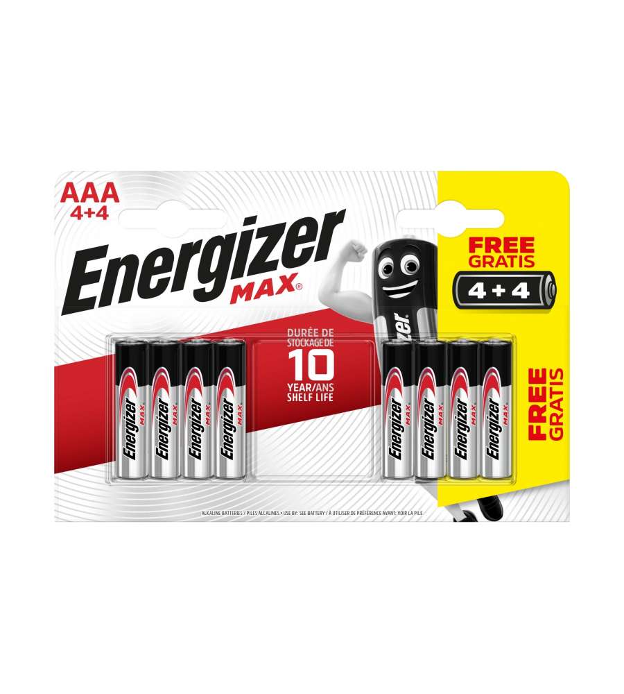 Batterie Energizer Max ministilo AAA 4+4