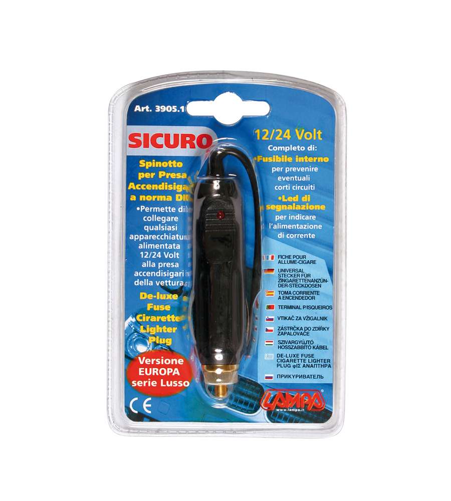 Spinotto Accendisigari sicuro 12/24 V