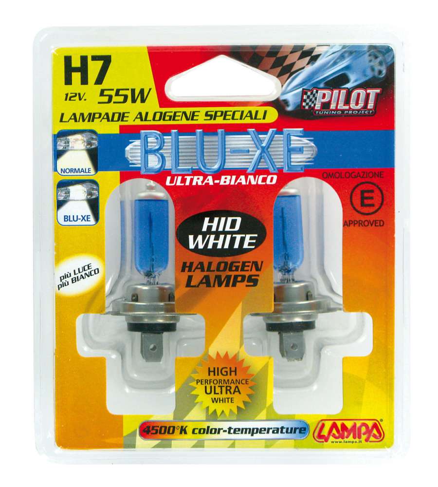 Lampada alogena Blu-Xe H7 55W PX26d 12V 2pz