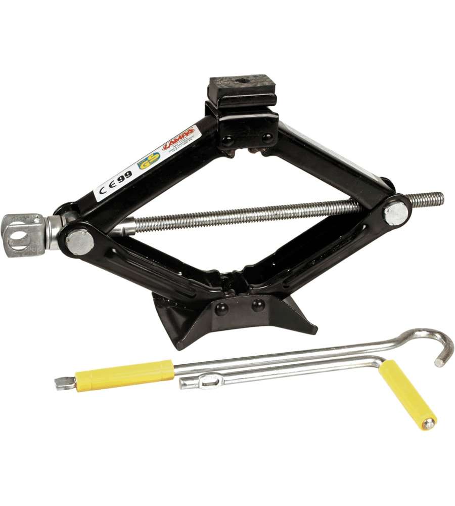 Lampa Cric Pantografo 1000 kg Nero - Raggio di Alzata 90-335 mm