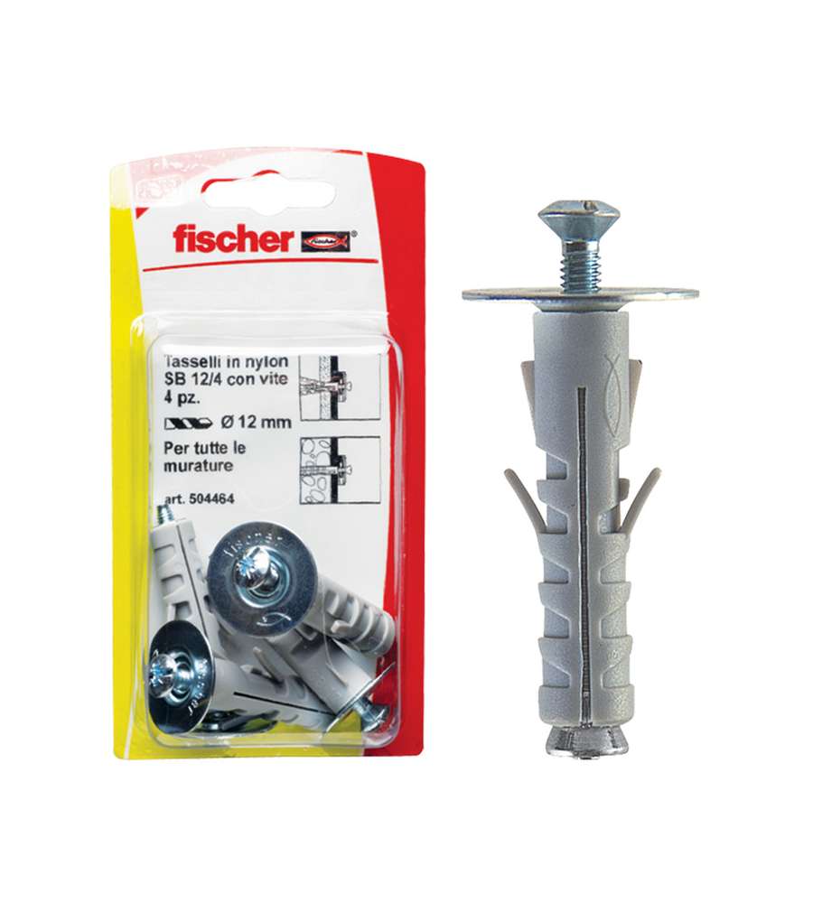 Fischer Tasselli a espansione SB 12/2 K con gancio medio (4 Pz.)