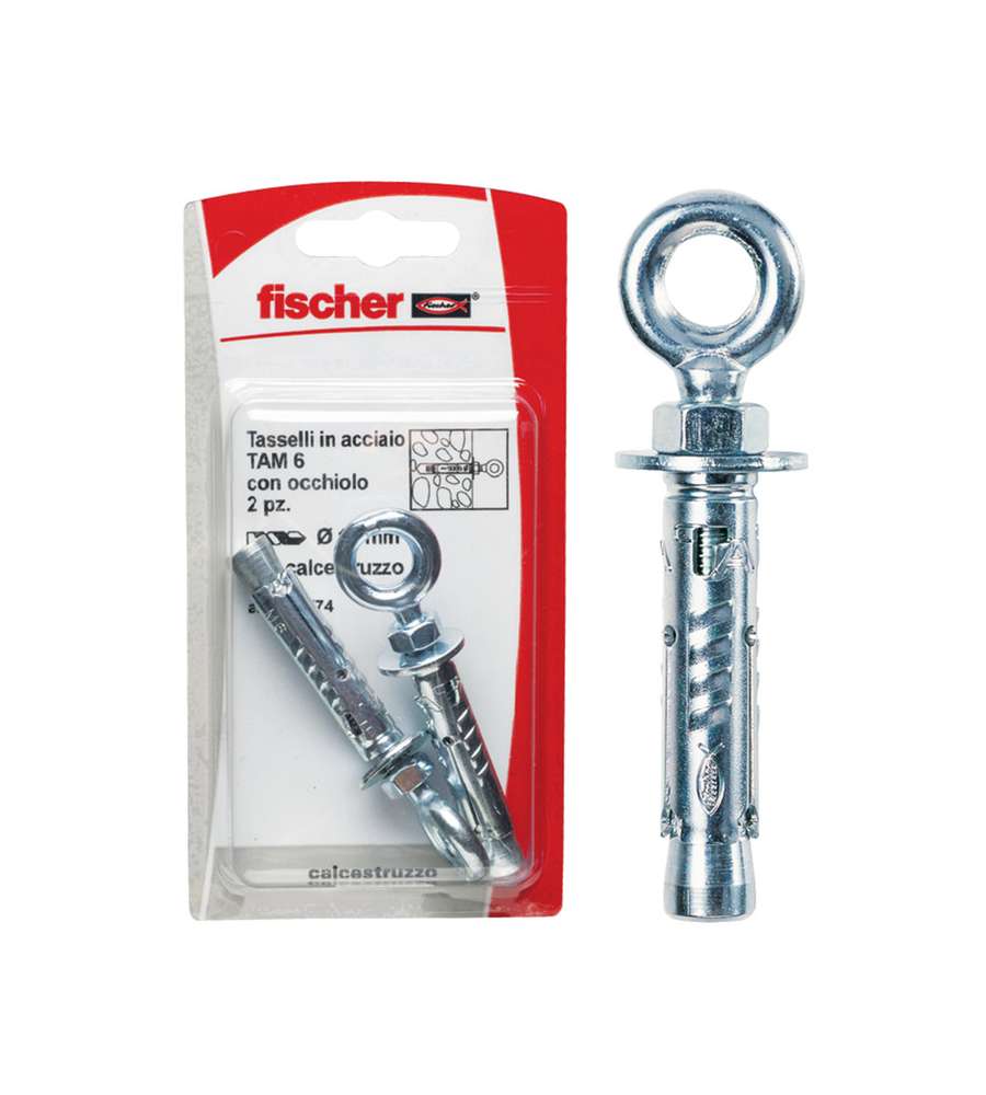 Fischer Tasselli acciaio TA M 8 O K con occhiolo (2 Pz.)