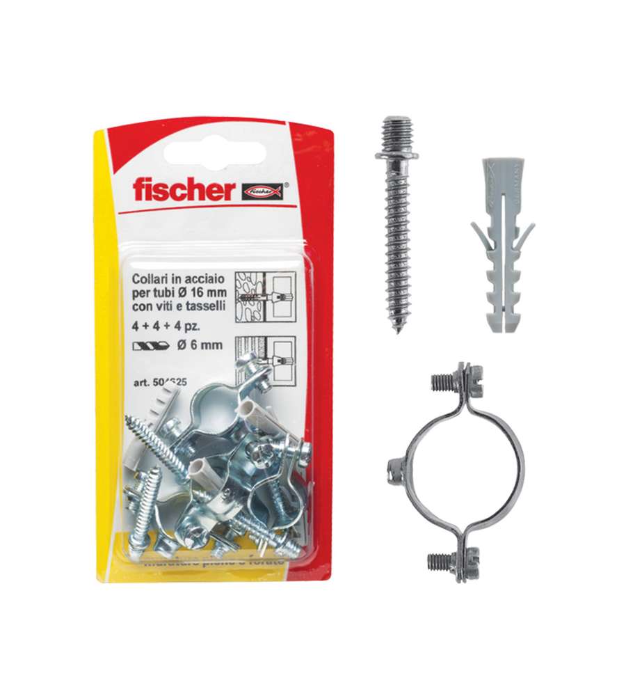 Fischer Collari D16 K fissatubi (4 Pz.)