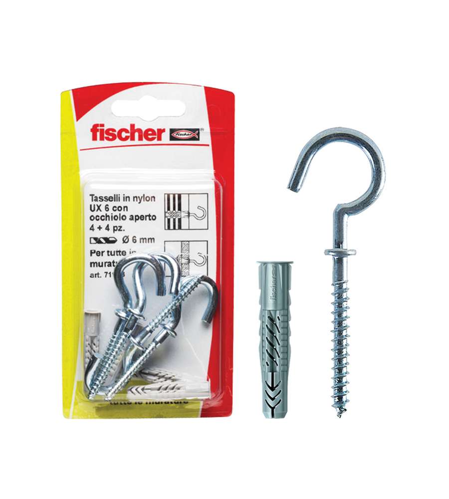 Fischer Tasselli UX 6x35 R K con occhiolo aperto (4 Pz.)