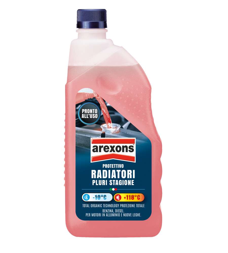 Arexons Protettivo Radiatori 1L - Anticongelante Anticorrosivo - Protezione da -10C a +118C