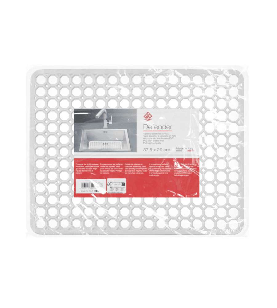 Tappeto Lavello - 37,5x29 cm Bianco - Accessorio Compatto per Lavello