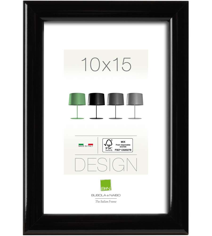 Cornice Frank Nera con plexiglasss 70 x 100 cm