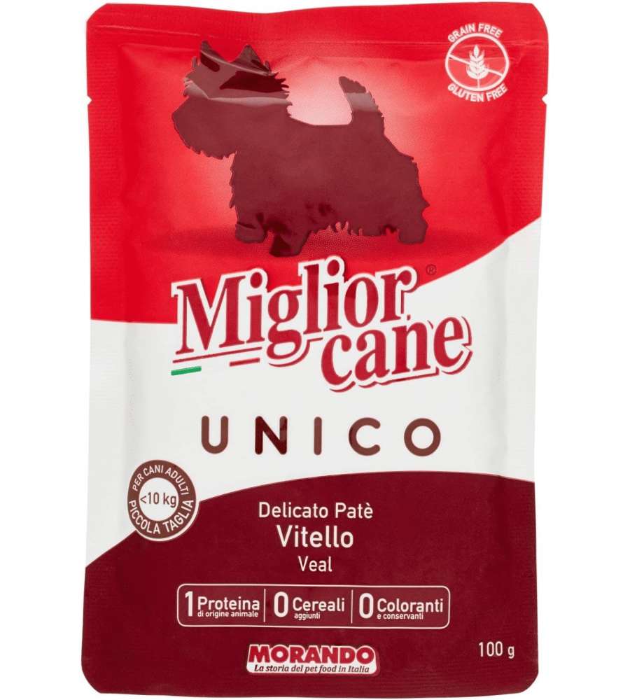 Miglior Cane Cibo Umido Paté Vitello 100g per Cani Piccola Taglia