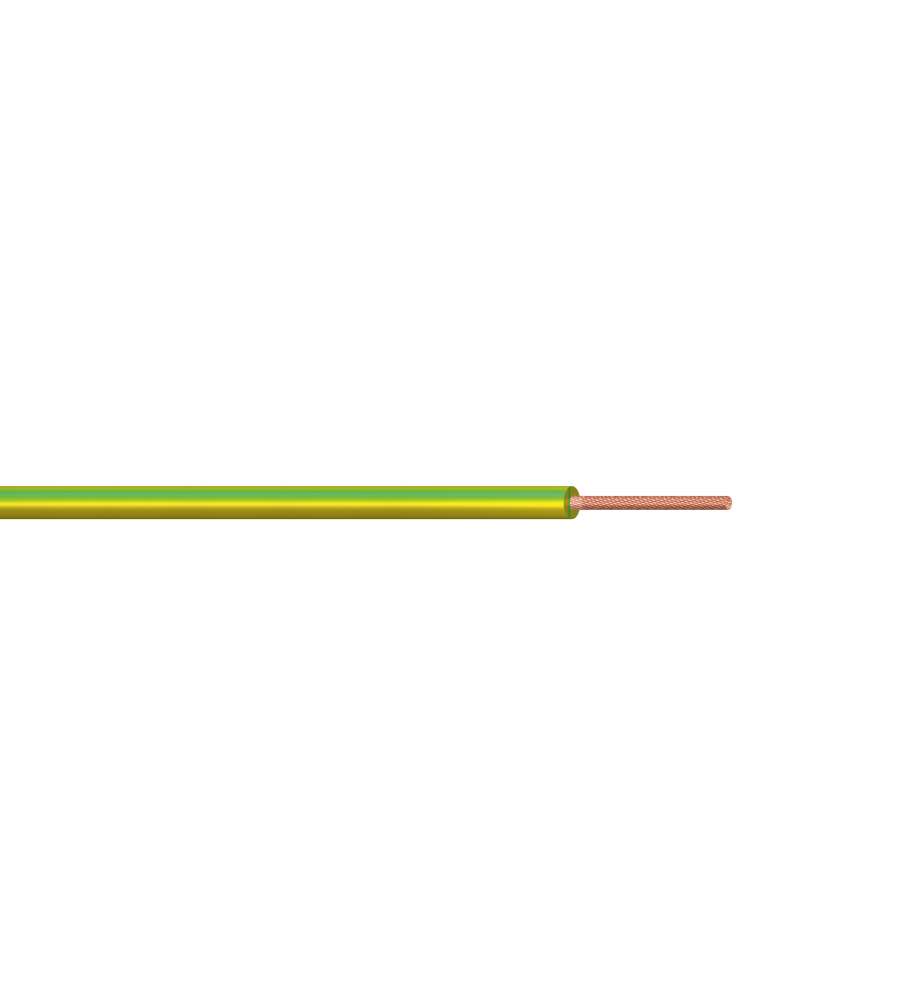 20 m cavo unipolare sezione 1 x 1,5 mm giallo verde