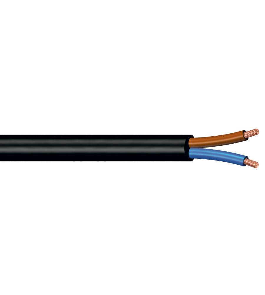 10 m cavo bipolare sezione 2 x 1 mm Nero