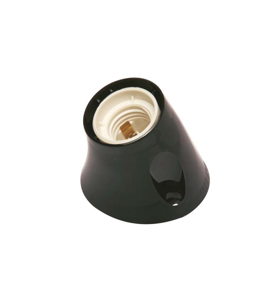 Portalampada da parete E27 Nero
