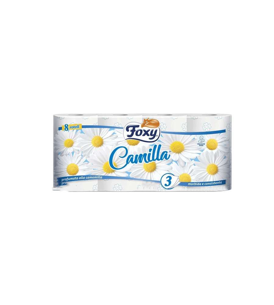 Foxy Carta Igienica Camomilla 3 Veli 8 Rotoli