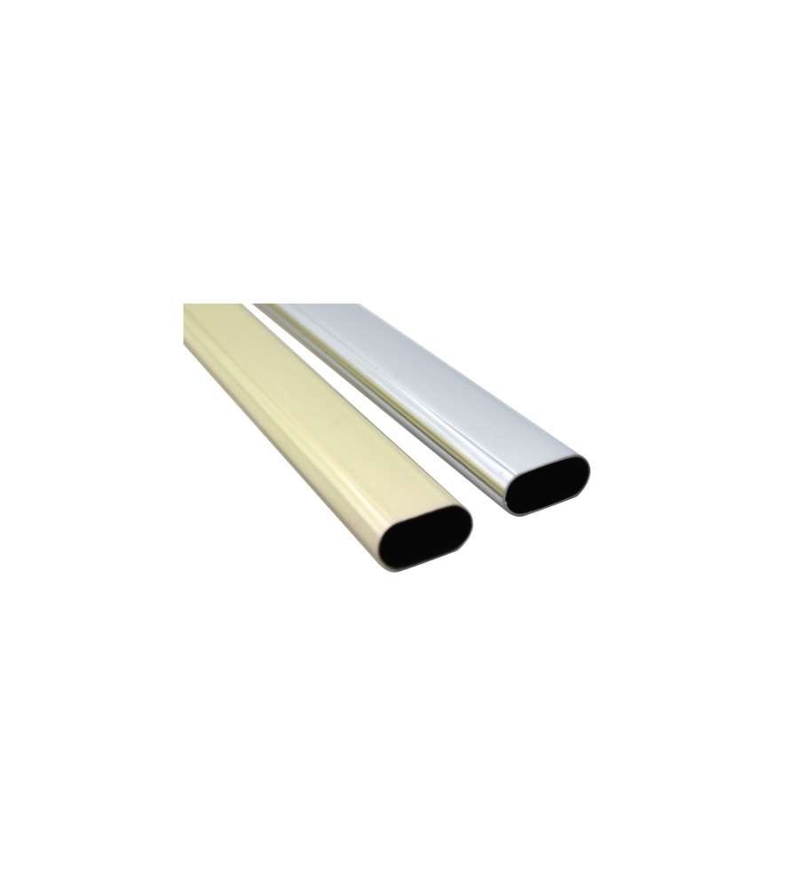 Tubo Ovale Cromato Misura Mm.15X30 Mt.1