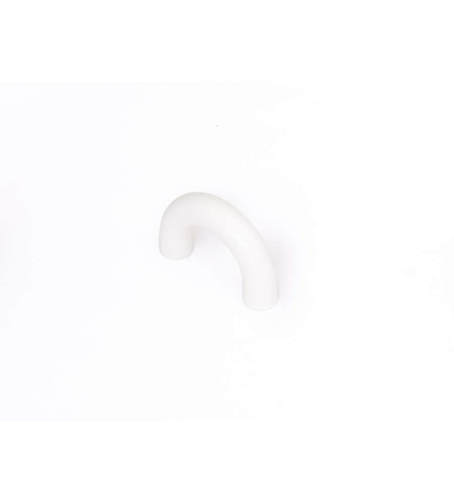Maniglietta ad arco in plastica bianca 32 mm