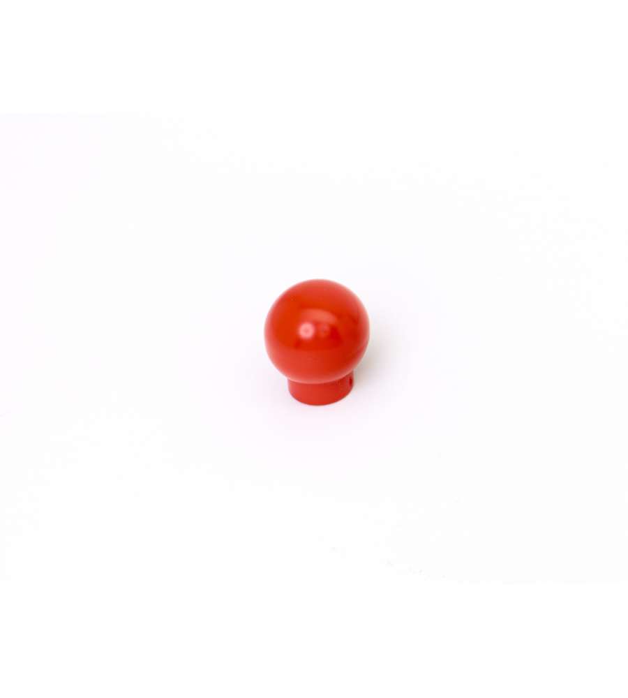 Pomolo sfera  in plastica rossa 20 mm