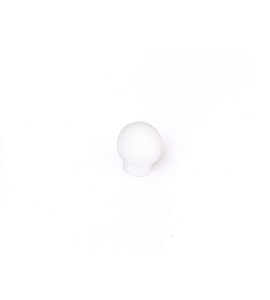Pomolo sfera  in plastica bianca 30 mm