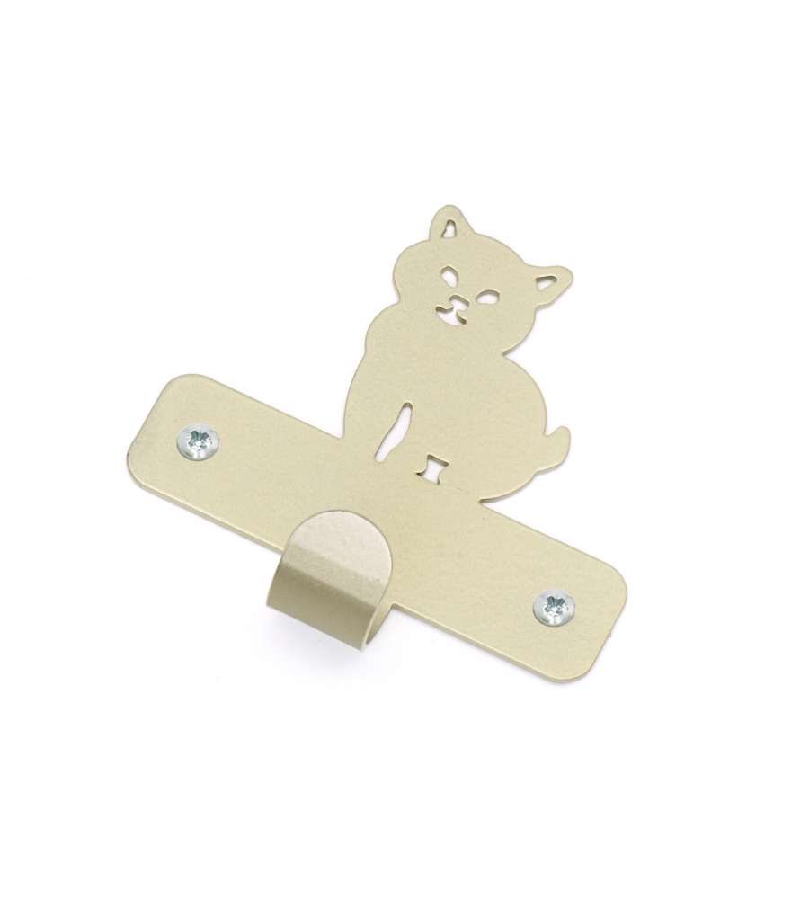 Appenditutto Gatto 1 Posto In Metallo Colore Nichel