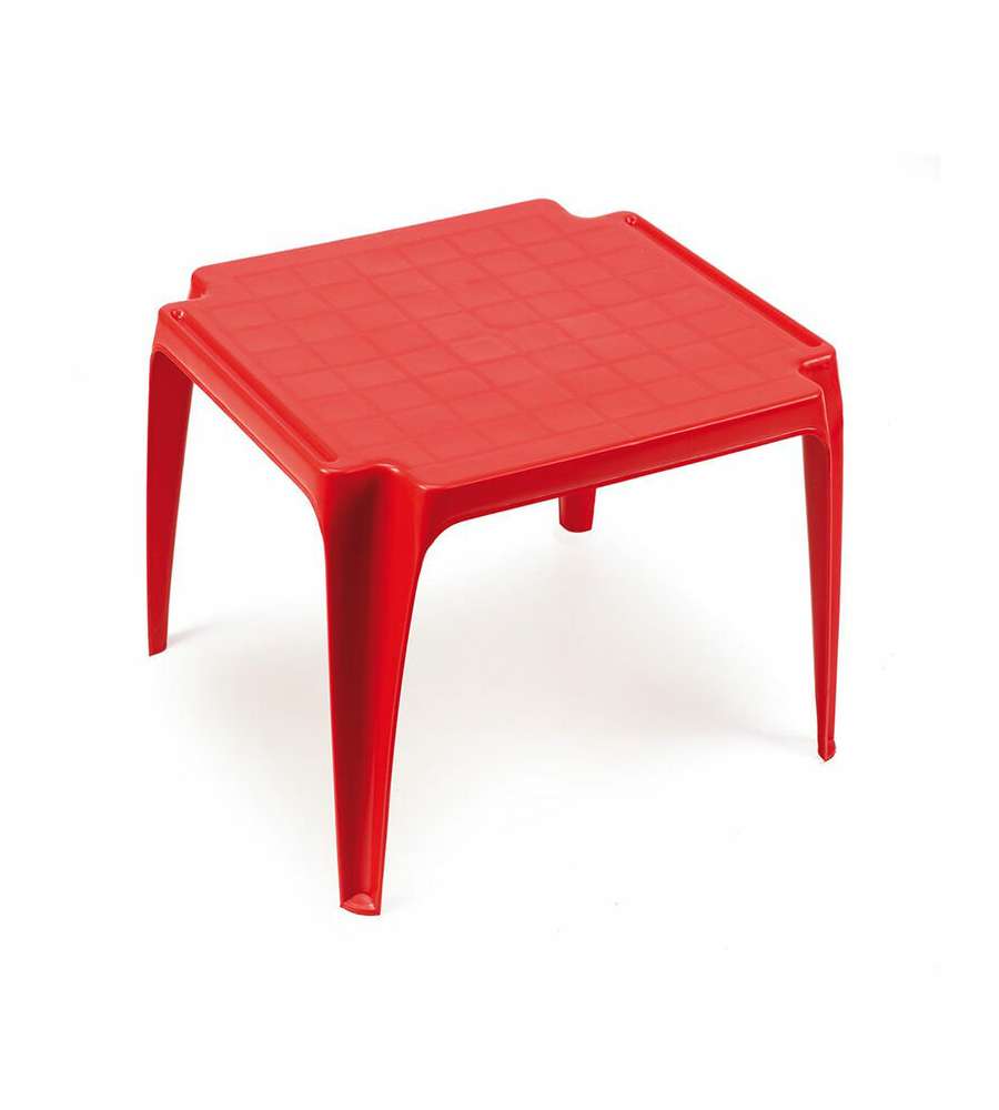 Progarden Tavolo Resina Baby Rettangolare Rosso 55x50x44 h cm