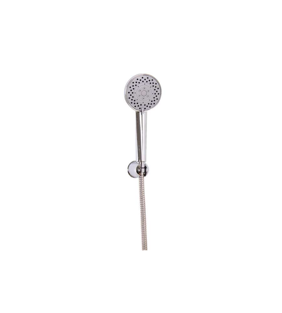 Set vasca con doccino diam. 10 cm, flessibile 150 cm e attacco al muro.