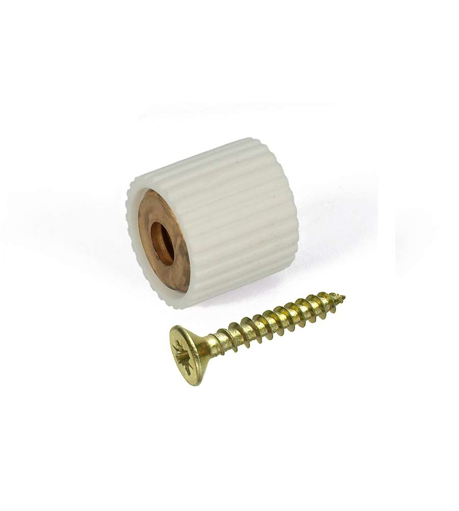 Reggicristalli con vite TPS 3 x 16 in gomma bianca 8 pz